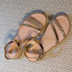 Gold Sparkly Sandals